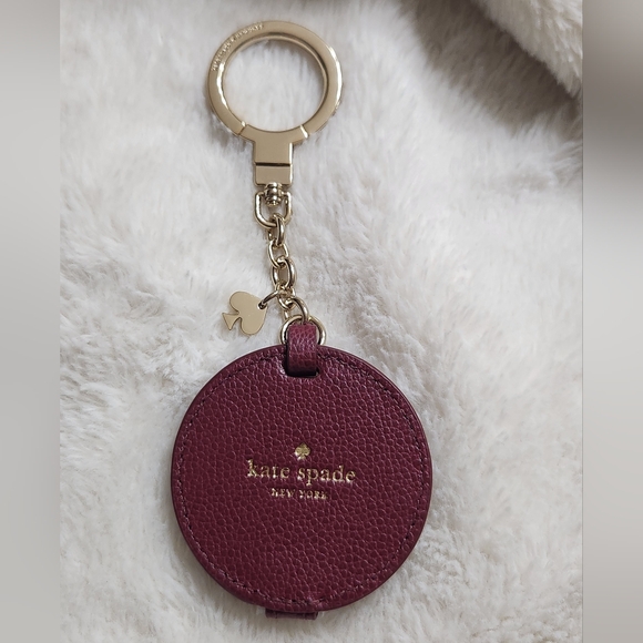 kate spade Accessories - Kate Spade Circle Mirror Leather Keychain/Key Fob NIP